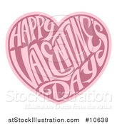 Vector Illustration of a Two Toned Love Heart with Happy Valentines Day Text in Side by AtStockIllustration