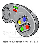 Vector Illustration of a Video Game Controller by AtStockIllustration