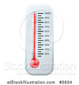 Vector Illustration of a Wall Thermometer or Fundraiser Chart by AtStockIllustration