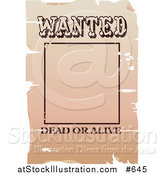 Vector Illustration of a Wanted Dead or Alive Frame with a Space for a Picture by AtStockIllustration