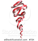 Vector Illustration of a Wavy Red Ribbon by AtStockIllustration