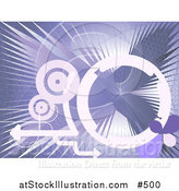 Vector Illustration of a White, Gray and Purple Internet Background by AtStockIllustration