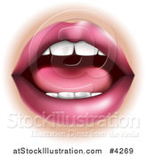 Vector Illustration of a Womans Open Mouth by AtStockIllustration