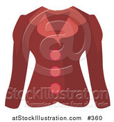 Vector Illustration of a Woman's Red Button up Jacket by AtStockIllustration