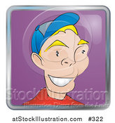 Vector Illustration of a Young Blond Man Wearing a Baseball Hat by AtStockIllustration