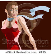 Vector Illustration of a Young Woman in Shadows by AtStockIllustration