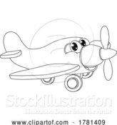 Vector Illustration of Aeroplane Coloring Book Plane Airplane by AtStockIllustration
