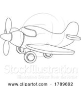 Vector Illustration of Aeroplane Coloring Book Plane Airplane by AtStockIllustration