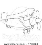 Vector Illustration of Aeroplane Coloring Book Plane Airplane by AtStockIllustration