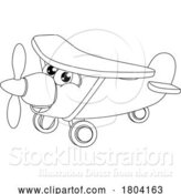 Vector Illustration of Aeroplane Coloring Book Plane Airplane by AtStockIllustration