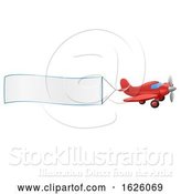 Vector Illustration of Airplane Pulling Banner by AtStockIllustration