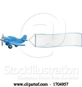 Vector Illustration of Airplane Pulling Banner by AtStockIllustration