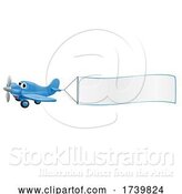 Vector Illustration of Airplane Pulling Banner Character by AtStockIllustration