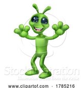 Vector Illustration of Alien Cute Little Green Guy Martian Mascot by AtStockIllustration