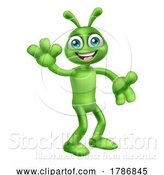 Vector Illustration of Alien Cute Little Green Guy Martian Mascot by AtStockIllustration