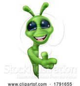 Vector Illustration of Alien Cute Little Green Guy Martian Mascot by AtStockIllustration