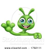 Vector Illustration of Alien Cute Little Green Guy Martian Mascot by AtStockIllustration
