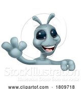 Vector Illustration of Alien Grey Gray Fun Character by AtStockIllustration