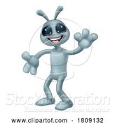 Vector Illustration of Alien Grey Gray Fun Character by AtStockIllustration