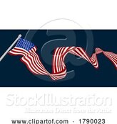 Vector Illustration of American Flag Design by AtStockIllustration