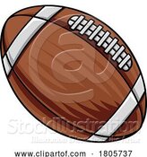 Vector Illustration of American Football Ball Sports Icon by AtStockIllustration