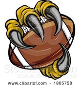 Vector Illustration of American Football Eagle Claw Monster Hand by AtStockIllustration