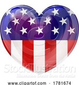 Vector Illustration of American Heart by AtStockIllustration
