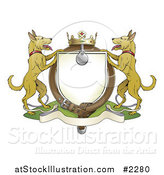 Vector Illustration of an Alsatian Coat of Arms Shield with a Collar by AtStockIllustration
