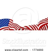 Vector Illustration of an American Flag Design for 4th of July, Veterans Day or Similar by AtStockIllustration
