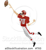 Vector Illustration of an American Football Player by AtStockIllustration
