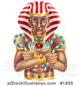 Vector Illustration of an Ancient Egyptian Pharaoh by AtStockIllustration