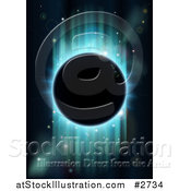 Vector Illustration of an Eclipse with a Darkened Earth by AtStockIllustration