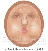 Vector Illustration of an Emoticon Holding Breath - Tan Version by AtStockIllustration