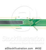Vector Illustration of an Green and Yellow Circuit Board by AtStockIllustration