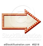 Vector Illustration of an Illuminated Arrow Sign by AtStockIllustration