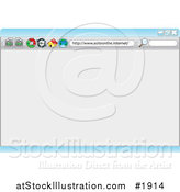 Vector Illustration of an Internet Browser Background with a Search Box and Icons by AtStockIllustration