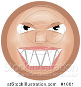 Vector Illustration of an Mischievous Emoticon - Tan Version by AtStockIllustration