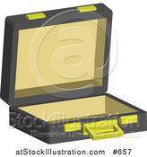Vector Illustration of an Open Empty Briefcase by AtStockIllustration