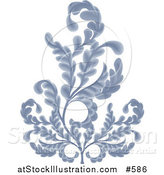 Vector Illustration of an Ornate Blue Flourish by AtStockIllustration