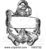 Vector Illustration of Anchor from Boat or Ship Tattoo Drawing by AtStockIllustration