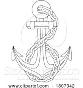 Vector Illustration of Anchor Ship Boat Chain Nautical Illustration by AtStockIllustration