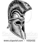 Vector Illustration of Ancient Greek Spartan Warrior Gladiator Helmet by AtStockIllustration