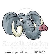 Vector Illustration of Angry Elephant Animal Sports Mascot by AtStockIllustration