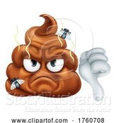 Vector Illustration of Angry Mad Dislike Hating Poop Poo Emoticon Emoji by AtStockIllustration