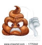 Vector Illustration of Angry Mad Dislike Hating Poop Poo Emoticon Emoji by AtStockIllustration