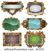 Vector Illustration of Antique and Retro Styled Ornate Frame Designs by AtStockIllustration