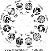 Vector Illustration of Astrological Horoscope Zodiac Star Signs Symbols by AtStockIllustration