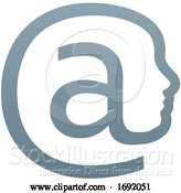 Vector Illustration of at Symbol Face Concept by AtStockIllustration