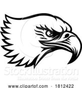 Vector Illustration of Bald Eagle Hawk Falcon Face Head Mascot Bird by AtStockIllustration