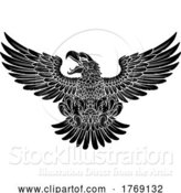 Vector Illustration of Bald Eagle Hawk Flying Wings Spread Mascot by AtStockIllustration
